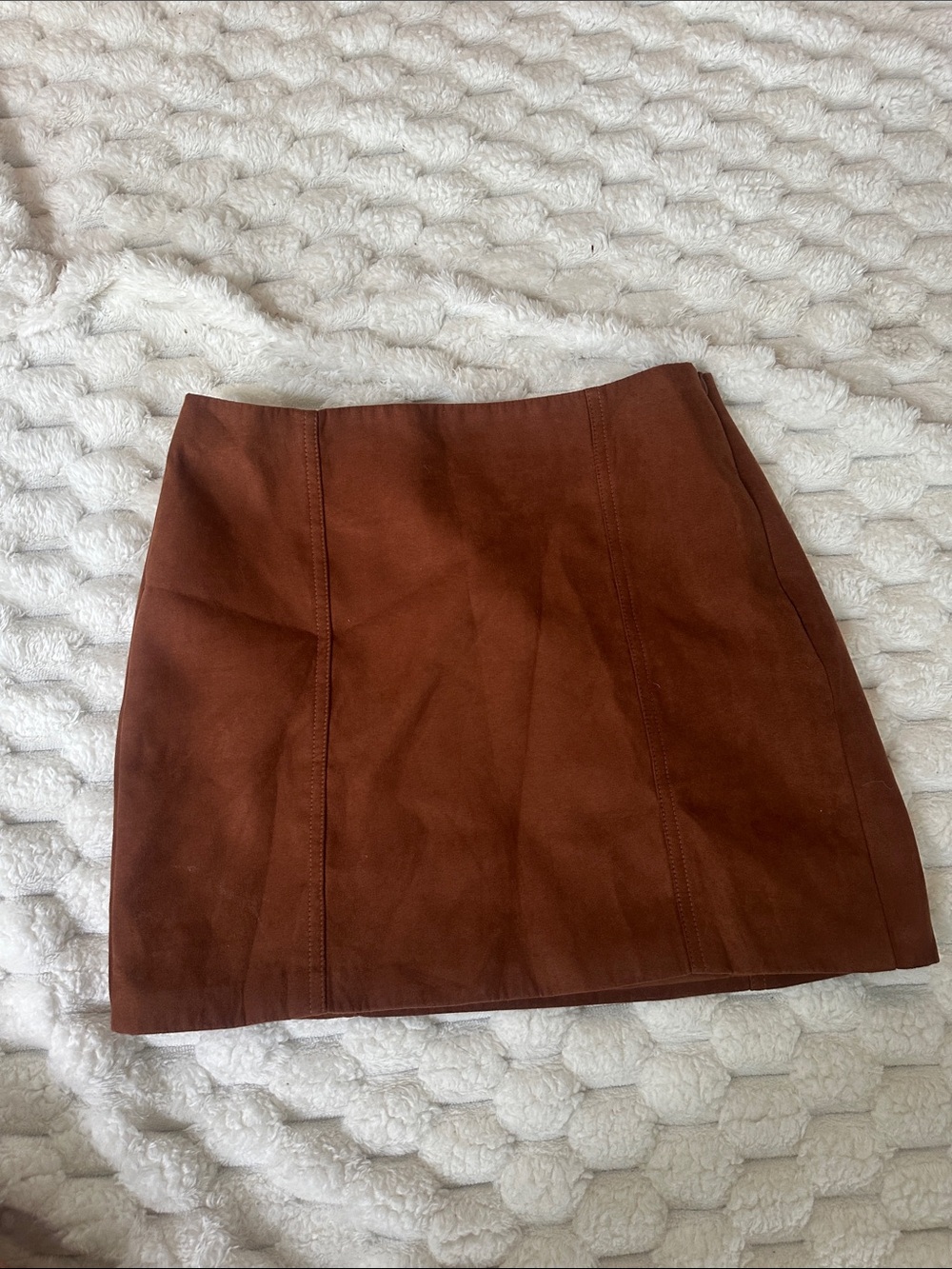 Brown Suede Mini Skirt